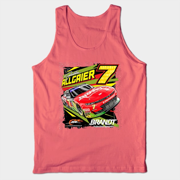 Justin Allgaier Charcoal Car Tank Top by stevenmsparks